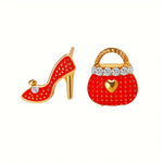 GiGi Heels & Bag Bling Red Stud Earrings