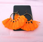 GiGi Earrings 'Fluro Orange Boho'
