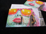 GiGi Earrings Bling Heels- Black